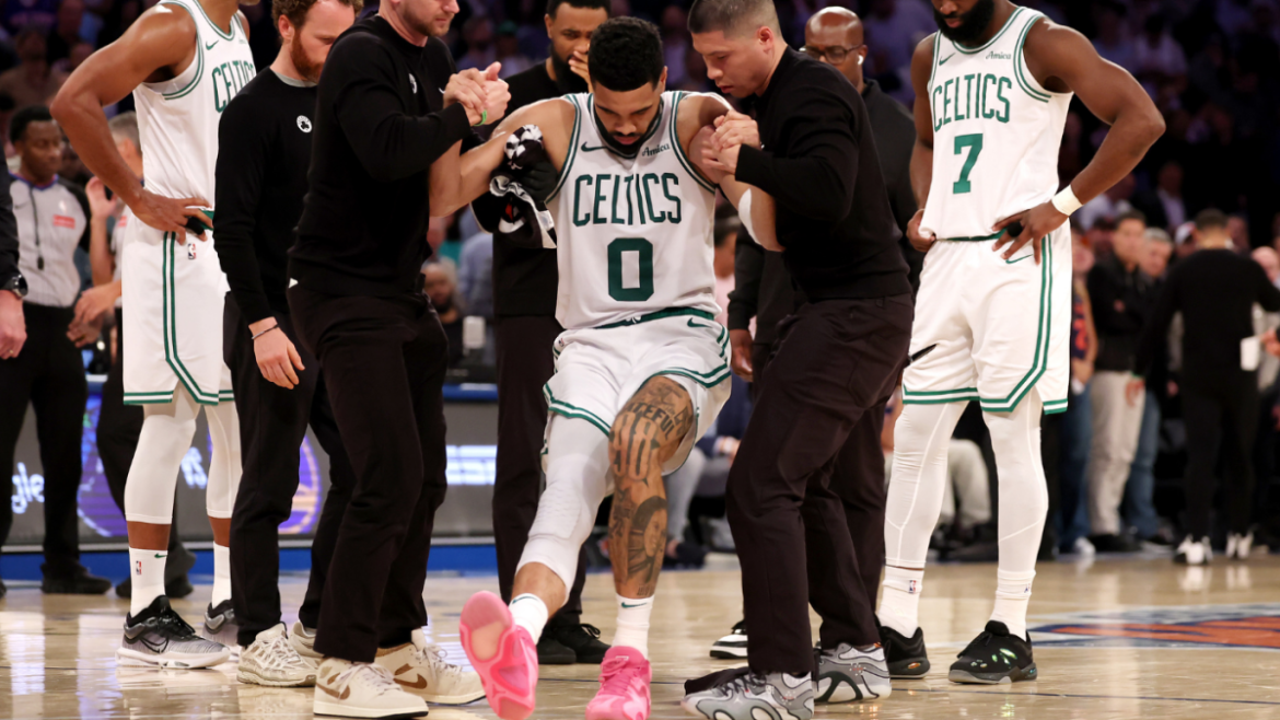 Jayson Tatum’s Torn Achilles Threatens to Sideline Celtics Star for Entire Season