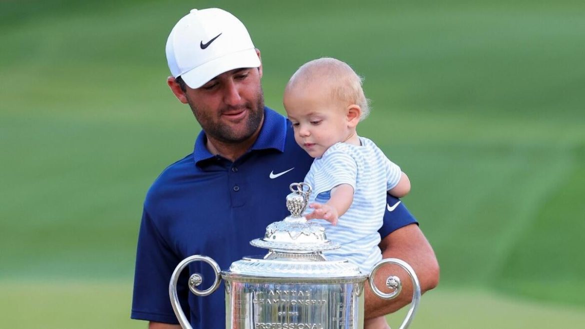 Scottie Scheffler Juggles Dad Duty and Victory at PGA Championship