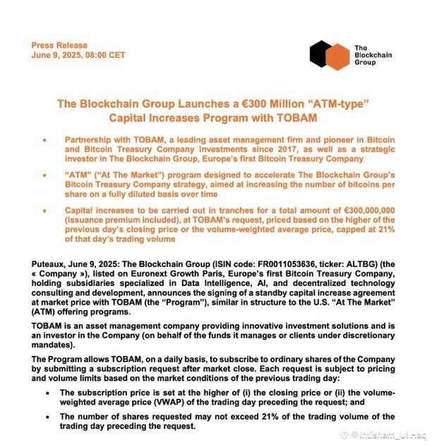 Europe’s First Bitcoin Treasury Firm Sets $340M BTC Acquisition Plan