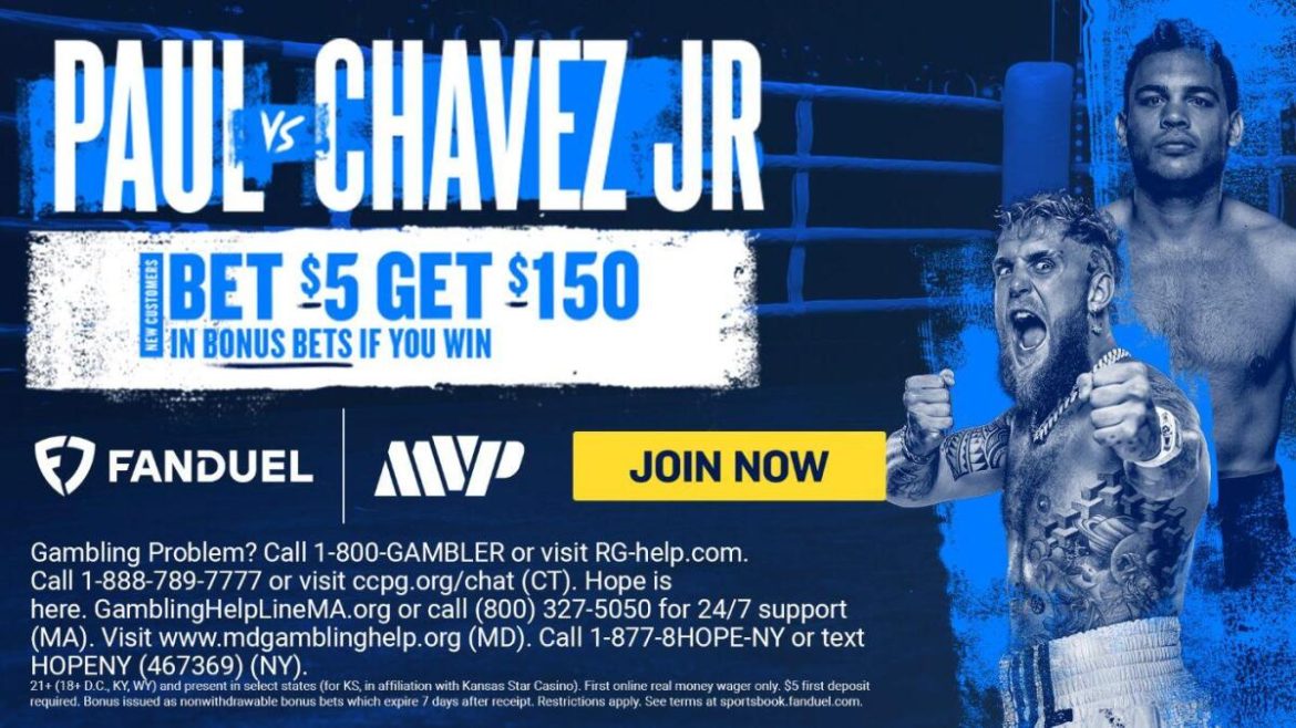 Fanduel: $150 Bet Bonus for Jake Paul Fight