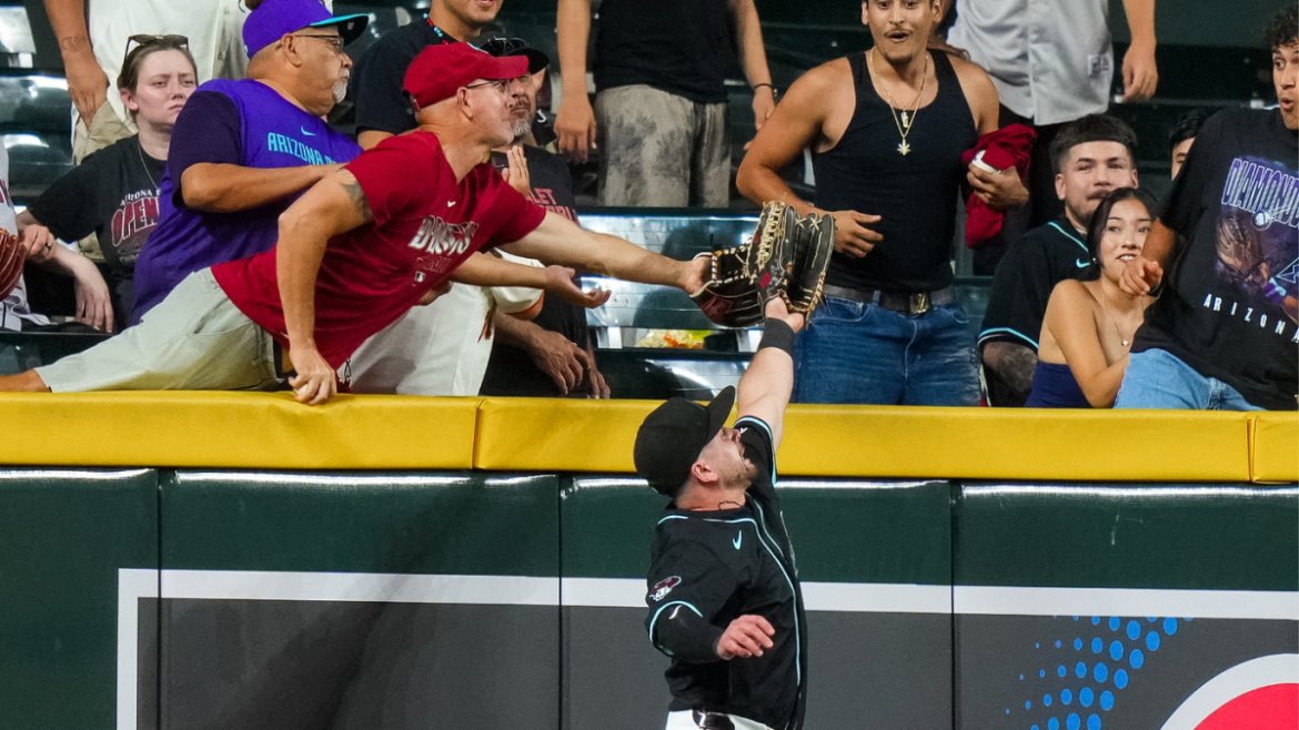 Fan Banned for Outfield Interference